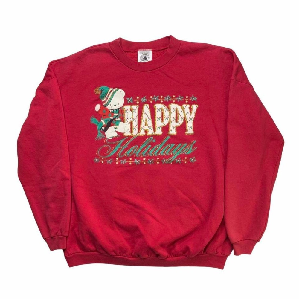 Vintage 90s Ugly Christmas holiday‎ bear sweater